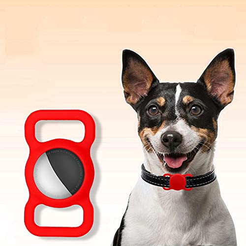 Ztowoto Funda de Silicona Compatible con Airtag Pet Collar, Airtag Funda Protectora para Perro Gato Collar 2 PCS (2-Verde Matcha)