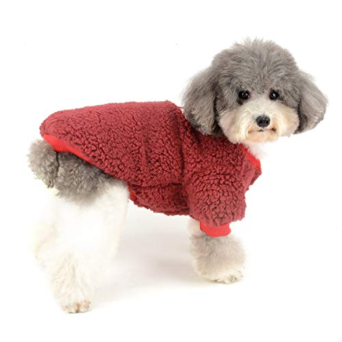 Zunea - Abrigo para perros pequeños - Abrigo cálido para invierno, de forro polar, para cachorros y chihuahuas - Ropa para mascotas como perros y gatos, machos y hembras