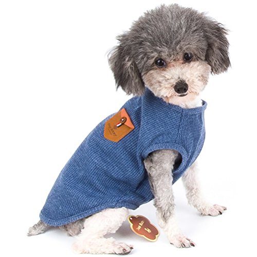 Zunea Camisetas para perros pequeños, camiseta para perro, sin mangas, ropa superior