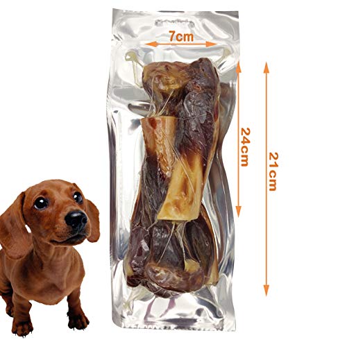 12 Bolsas Hueso Jamon para Perros Natural al Vacio Mediano Fortalecedor de Dientes Stick Dental Dog Snack (Cada Bolsa 450-460g) BPS-6933*12