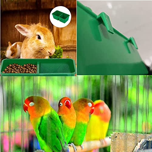 12 Piezas Comederos Tazas Plásticos para Pájaros, Cuenco de Agua para Pájaros, Tazas Alimentación Comida Plásticos para Pájaros, Adecuado para Aves y Aves de Corral, Palomas, Loros, Canarios, Pollos
