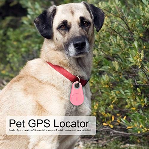 143 Localizador antipérdida de Mascotas, Dispositivo de Seguimiento de Monitor Bluetooth para Perros y Gatos al Aire Libre, para Selfies de Mascotas, localización, búsqueda de Cosas(Rosado)