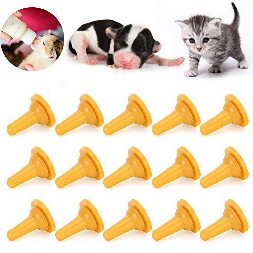 15 piezas de pezones de gatito para lactancia, biberón, mascota, gato, perro, silicona, seguridad, suave, enfermera, biberón, alimentador, pezón, accesorio, para mascotas, gatos y perros