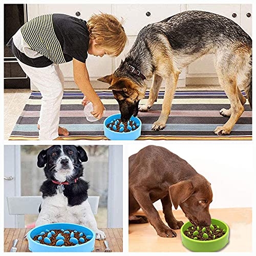 2 Piezas Recipiente de Alimentación Lenta para Perros, Tazón para Perros Antideslizante Alimentador Lento, para Perros y Gatos para Reducir la Ingestión y la Comida en Exceso