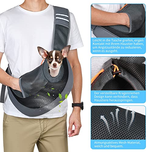2,5 kg, bolsa de transporte para perros, bolsa de transporte para cachorros ajustable, bolsa de transporte para mascotas, bolsa de hombro para perros pequeños