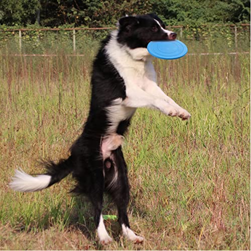 3Pcs Frisbees Perro Juguete Disco Volador Mascotas Perros Interactivos Frisbee Goma, Platillo Mascotas, Platillos Flotantes Natural, Flying Saucer
