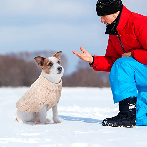 4 Piezas Suéteres para Perros Ropa de Cachorros Jerséis de Otoño de Perros Jersey de Mascotas Artículos de Punto para Perro (XL)
