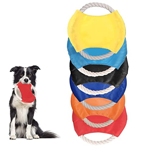 6 Piezas Frisbee para Perro,Perro Frisbee,Platillo Volador de Perro,Entrenamiento de Juguete para Perros,Juguete para Masticar,Juegos,al Aire Libre,Lanzar,Diámetro:18cm(Color Aleatorio)