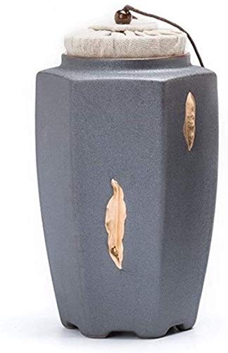 AASSDOO Exquisita urna de cerámica para Gatos/Perros, ataúd para Mascotas y lápida Coleccionable/enterrado, Cilindro Sellado Decorativo, Monumento de cremación de Animales