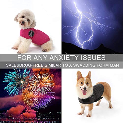 Abrigo de alivio de la ansiedad para perro, ligero, abrigo para la ansiedad, para mascotas ansiosas, mantiene la comodidad calmante (L, azul)