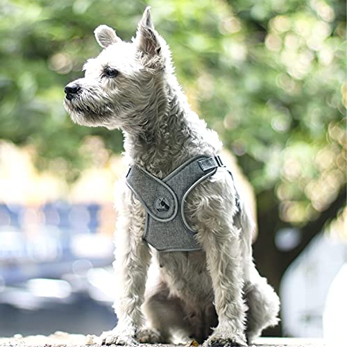 ABRRLO Arnés para perros pequeños y medianos de malla reflectante, ajustable, suave, acolchado, transpirable