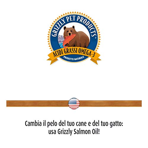 Aceite de salmón salvaje Grizzly Pure, para perros, 125 ml