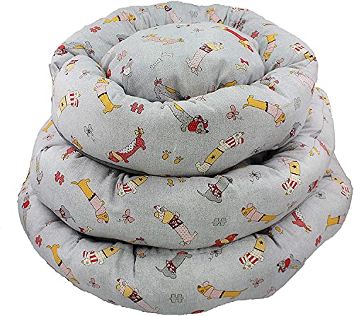 Acomoda Textil - Cama Redonda Perros. Sofá Donut para Mascotas, Cama Resistente y Cómoda. (Diámetro 65 cm, Perros)