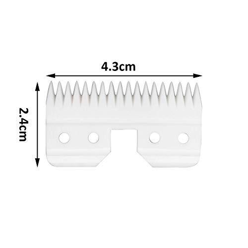 AIRERA Cuchilla móvil de cerámica de 18 dientes de repuesto de 1 Pieza para Fast Feed, Cortadores de cerámica de repuesto para mascotas/humanos, compatible con Cortadoras AG/A5 (1 Pieza, Blanco)