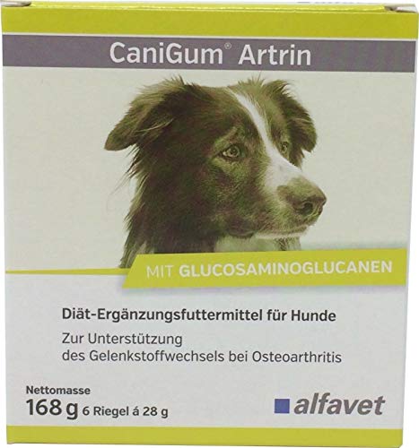 Alfavet CaniGum Artrin - Cono de arrosa y osteoartritis (6 x 28 g)