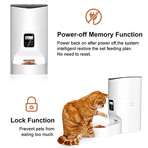 Alimentador de mascotas automático inteligente 9L HD Dispensador de alimentos for perros domésticos for mascotas de cámara APP Alimentador de alimentación de temporización de control [Video / WiFi / v