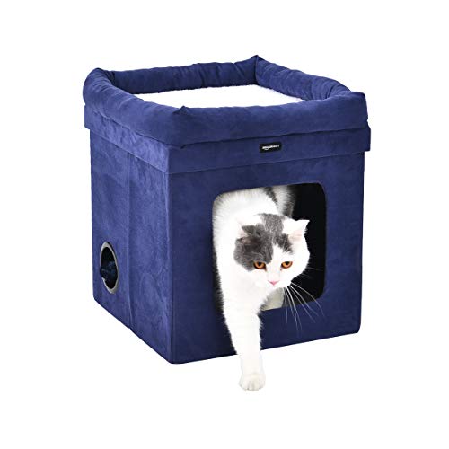 Amazon Basics - Casa para gato plegable, Azul
