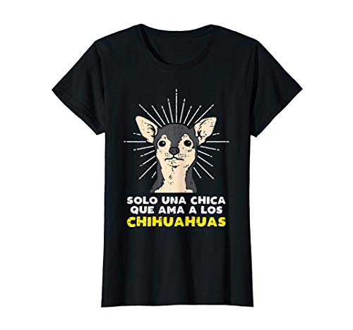 Amor Chica Perro Chihuahua Lindo Chiwawa Pet Mujer Regalo Camiseta