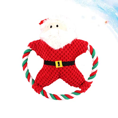 Amosfun - Juguete para Mascotas con Sonido, diseño navideño, Color Rojo