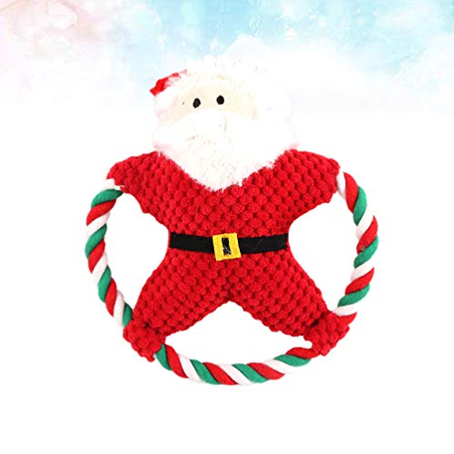 Amosfun - Juguete para Mascotas con Sonido, diseño navideño, Color Rojo