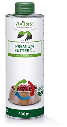 AniForte Aceite para piensos para la alimentación cruda 500ml - Suplemento Barf para Perros