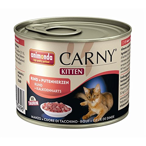 animonda | CARNY Kitten vacuno & Pute Corazón | 6 x 200 g