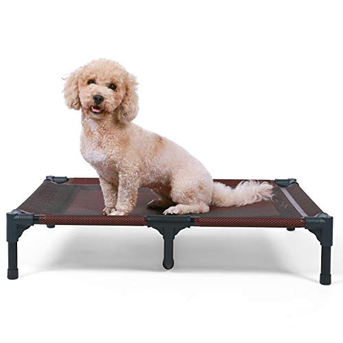 ANWA Cama elevada para perro de gran tamaño, cama elevada para perro para uso al aire libre, cuna portátil para perros grandes