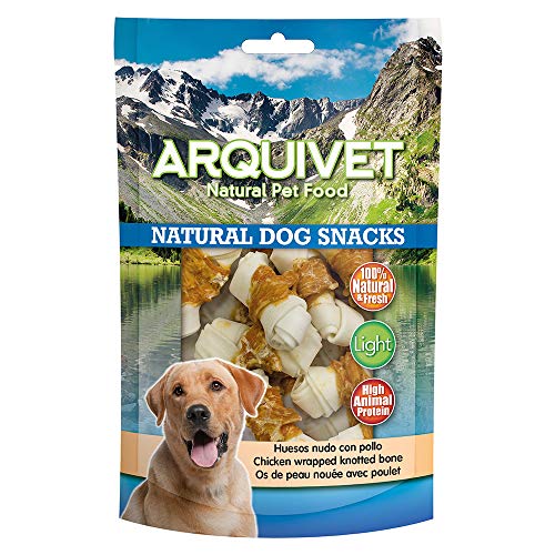 Arquivet Natural Dog Snacks Huesos nudo con pollo - Snacks perros - 100 g