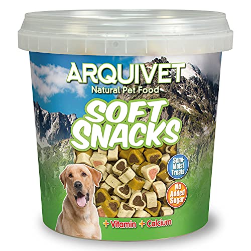 Arquivet Soft Snacks para Perro Corazones Mix Pack 6 x 800 g - Snacks Naturales para Perros de Todas Las Razas - Premios, recompensas, chuches para Perros