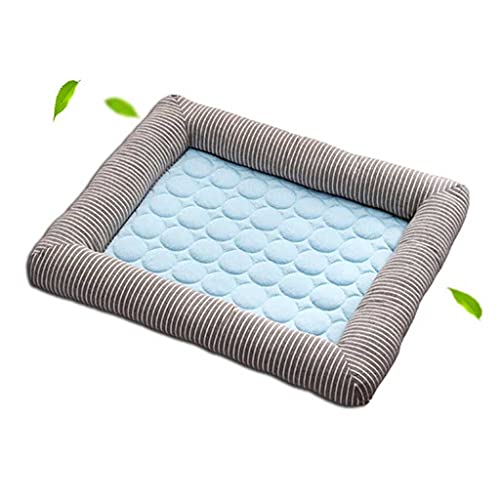 AYDQC Summer Cool Dog Bed Mat Crate Pad Colchón Antideslizante Lavable para Mascotas Grandes Medianas pequeñas para Dormir (Size : 80x65cm)