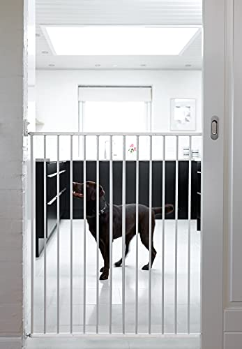 BabyDan - Puerta de seguridad extensible extra alta, color blanco