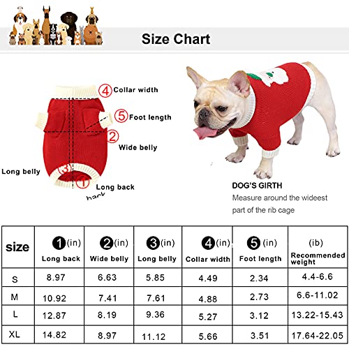 Banooo Jersey de Navidad para perro, ropa de Navidad, muñeco de nieve, reno de Papá Noel, copo de nieve, regalo de Año Nuevo, para cachorros, gatos, perros pequeños, medianos y grandes (rojo, pequeño)