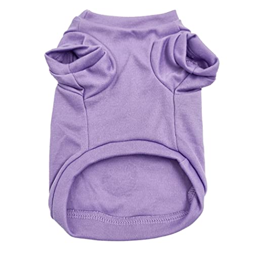 Baobiutin Puppy Dog T Shirt Ropa de Gato Impresión Suave Transpirable tee Shirts para Perros pequeños Violeta M