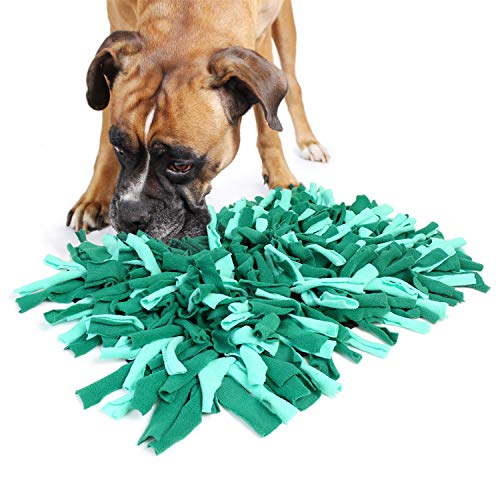 Bella & Balu Alfombra olfativa para perros (45 x 30 cm) | Juguete interactivo para mascotas que promueve la búsqueda de alimentos y estimula el olfato del perro (Verde)