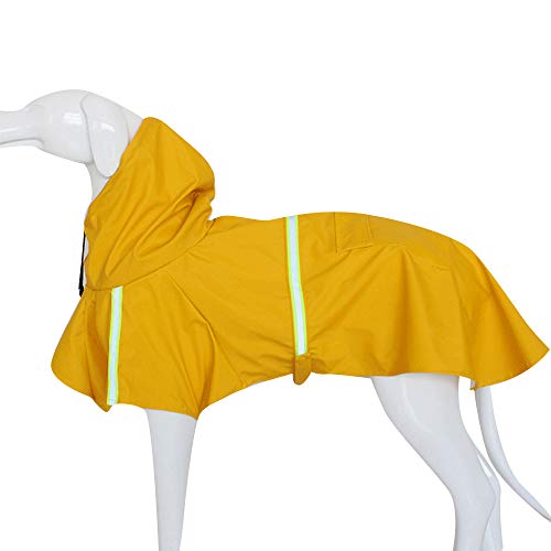 BLEVET Mascota Perro Impermeables con Capucha Chubasqueros para pequeña Medianas Grandes Perros MZ058 (3XL, Yellow)