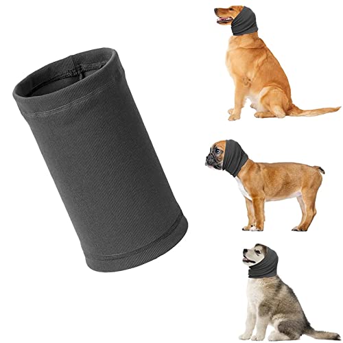 Blu7ive Orejeras de perro, orejas de mascotas, casco de miedo anti-ruido, tapones lavables de alta descompresión para perro, collares de perro gris M