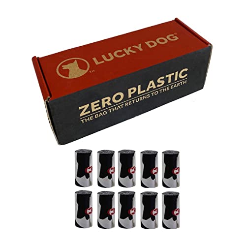 Bolsas de plástico para caca Lucky Dog Zero, paquete de 10 rollos, 120 bolsas