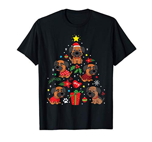 Border Terrier Perro de Árbol de Navidad Regalo divertido Camiseta