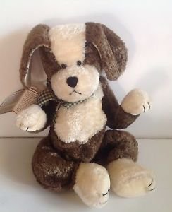 Boyds 54000 - Perro de peluche (25,4 cm), color marrón y blanco