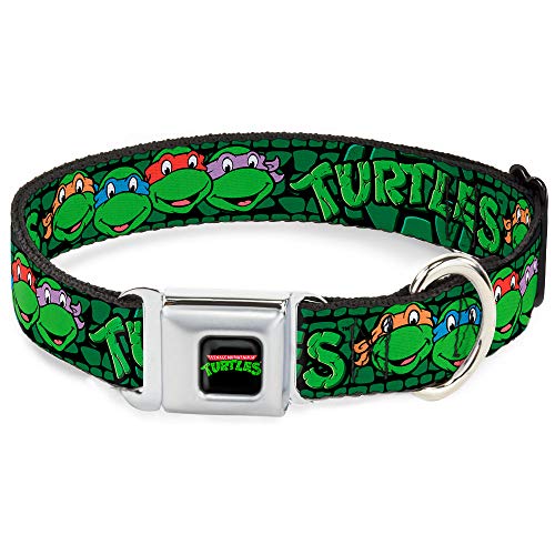 Buckle Down 9 – 15 "" nta-Classic Teenage Mutant Ninja Turtles Logo Collar de Perro