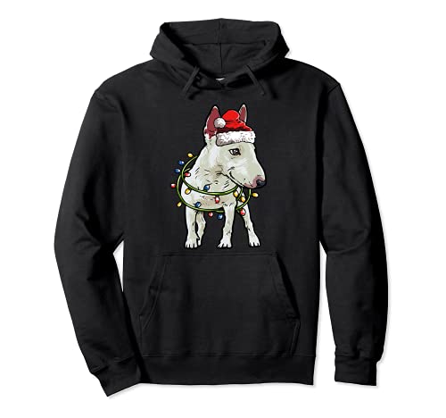 Bull Terrier Navidad Regalo X-Mas Disfraz Amor De Perro Sudadera con Capucha