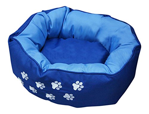 BUNNY BUSINESS Cama para Mascotas de teflón, Suave y cálida para Gatos y Perros, tamaño Grande, Color Azul