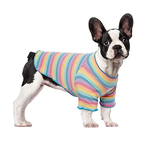 Camisa para Perros pequeños, Gatos o Mascotas, Camiseta de Rayas, Chaleco Cachorro básico, Camiseta sin Mangas, de algodón Suave para Chihuahua (XX-Large)