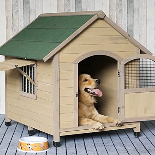 Casetas para perros Casa para Perros Al Aire Libre Casa para Perros Casa para Mascotas Al Aire Libre De Madera Maciza Casa para Mascotas Impermeable Aislamiento Lavable
