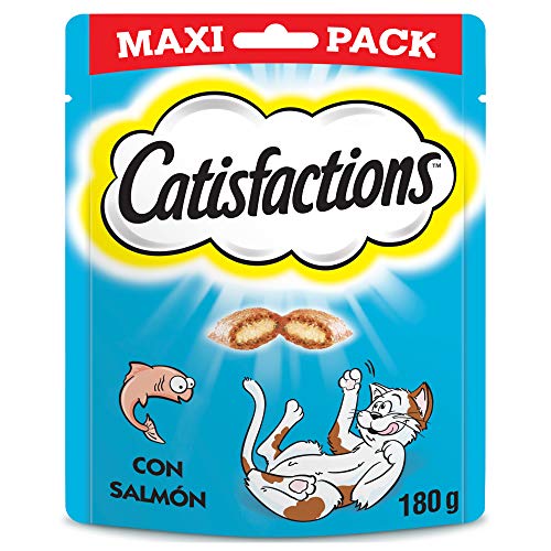 Catisfactions Premios para Gatos Sabor Salmón Maxipack (Pack de 4 x 180g)