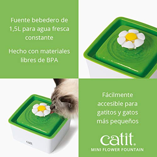 Catit Mini Bebedero Flor, 1.5 L