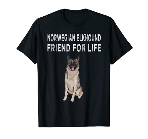 Cazador De Alces Noruego Amigo Por Vida Amor Perro Camiseta