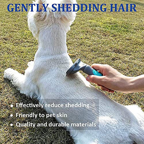 Cepillo para perros de pelo largo Cepillo para perros y cepillo para gatos Reduce eficazmente la caída del cabello Cepillo de aseo profesional y herramienta de limpieza para perros y gatos ...