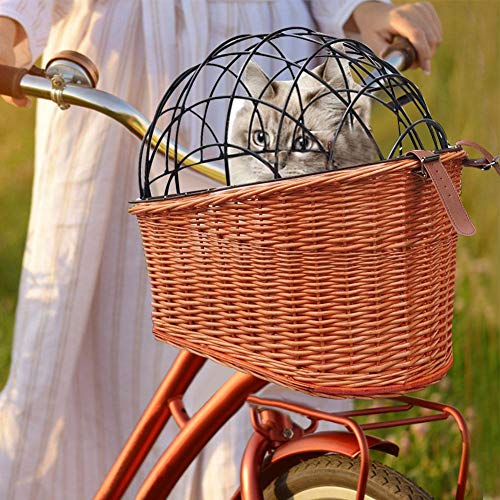 Cesta para bicicleta para perros de la marca Schildeng, cesta para bicicleta trasera para gatos y perros de hasta 25 libras