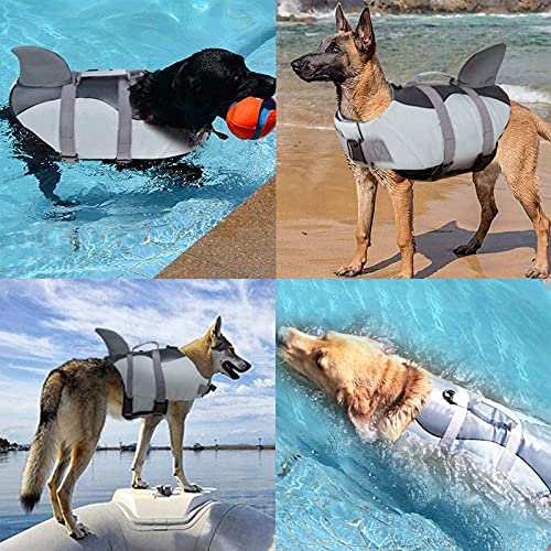 Chaleco Salvavidas Ajustable para Perros pequeños, medianos y Grandes con Alta flotabilidad, Chaleco de flotación para Mascotas (Large)